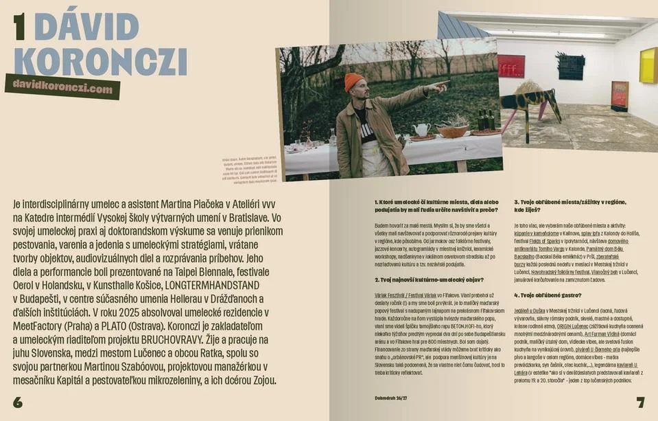Dvojstrana knihy — rozhovor s umelcom Dávidom Koronczim
